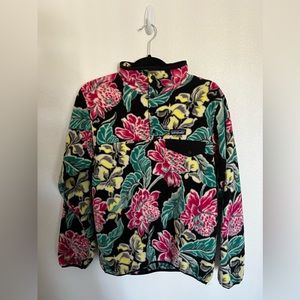 Patagonia fleece floral pullover